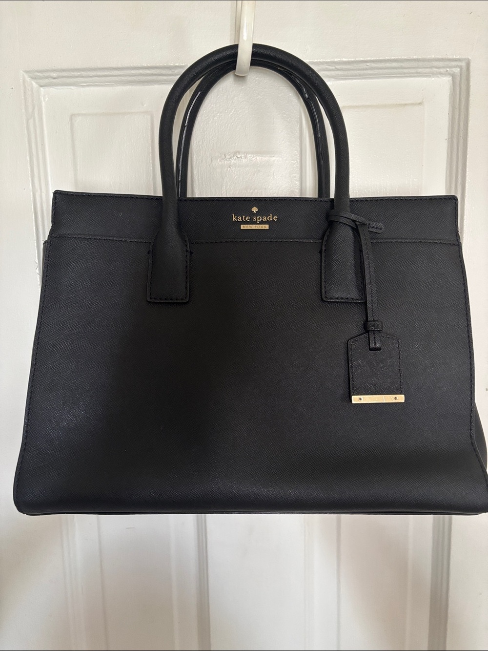 kate spade Black Leather Structured Satchel